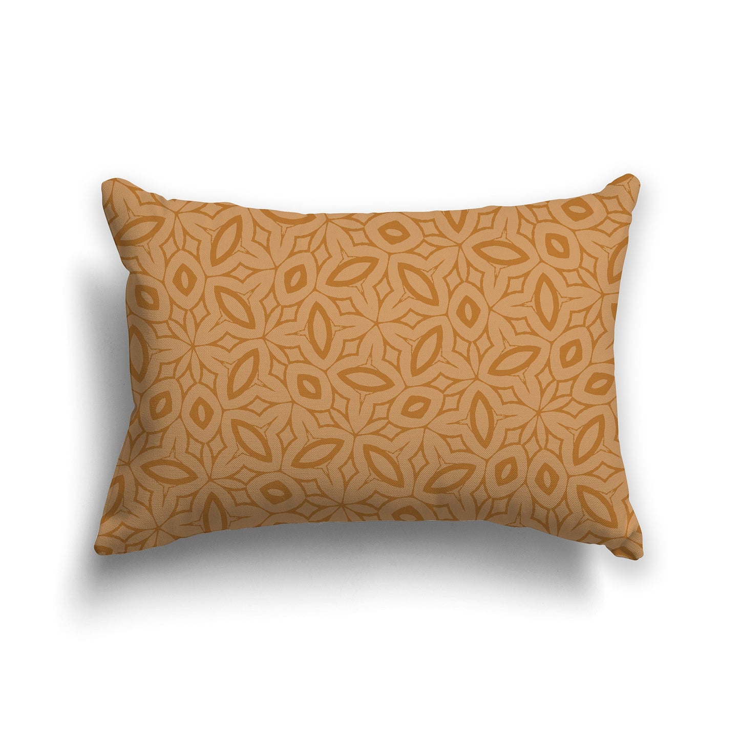 Muted-brown Throw Pillow with Medium-brown Elliptical Pattern Pattern on Both Sides, CAPC-1043-221