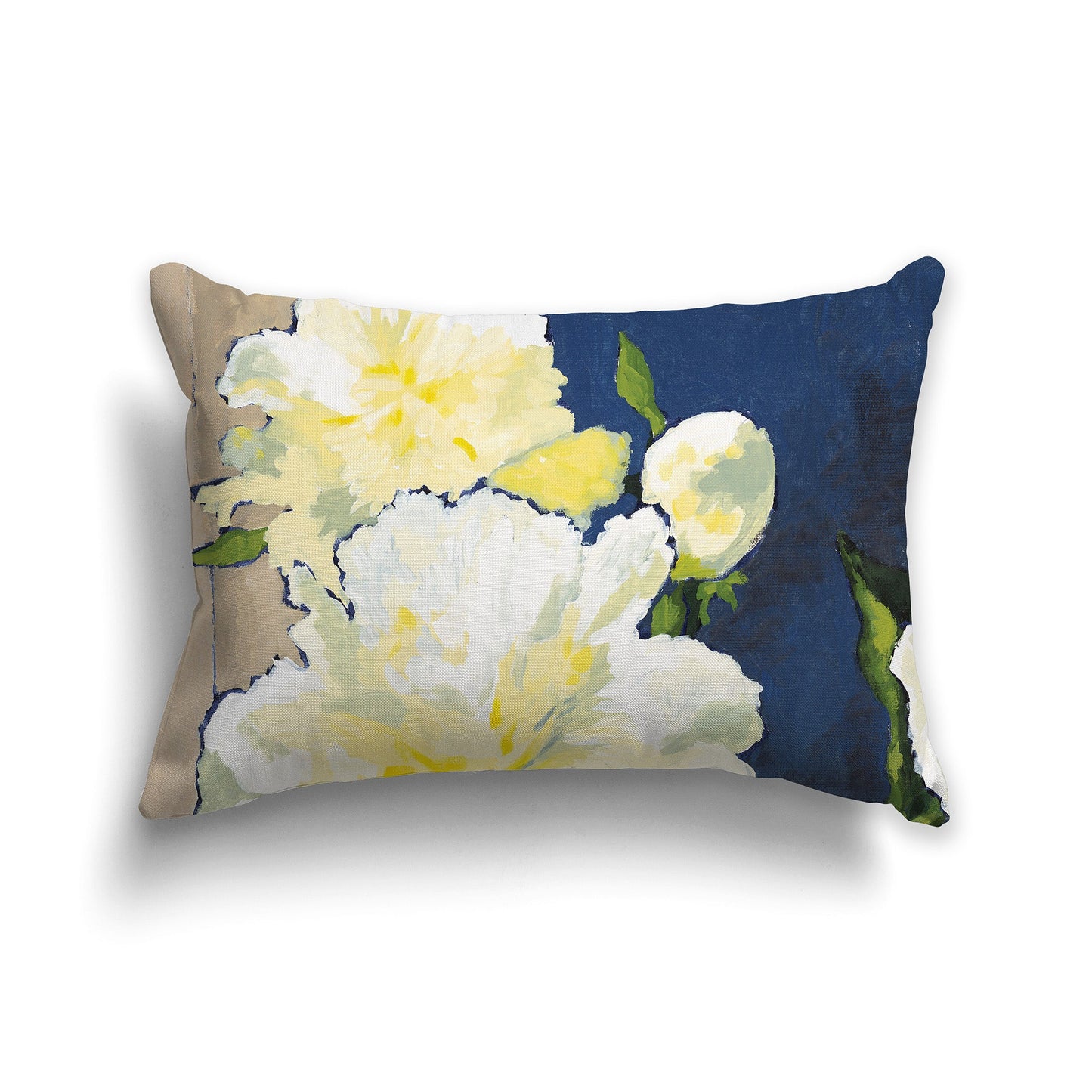 White Peonies Fine Art Cushion Cover, CAPC-1050-1, 51 x 36 cm / 20 x 14 inches