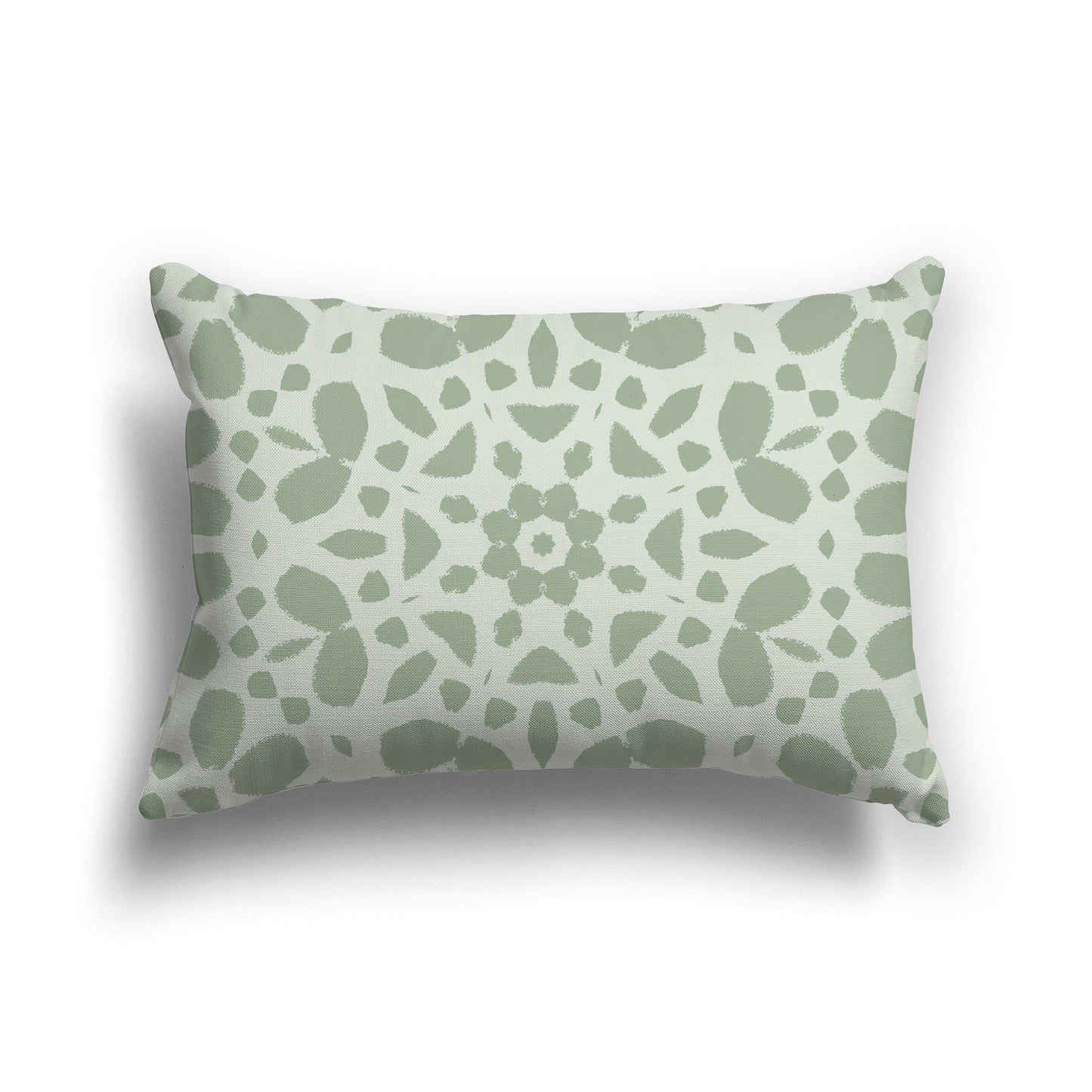 Throw Pillow with Two-tone Green Circular Pattern on Both Sides, CAPC-1052-181