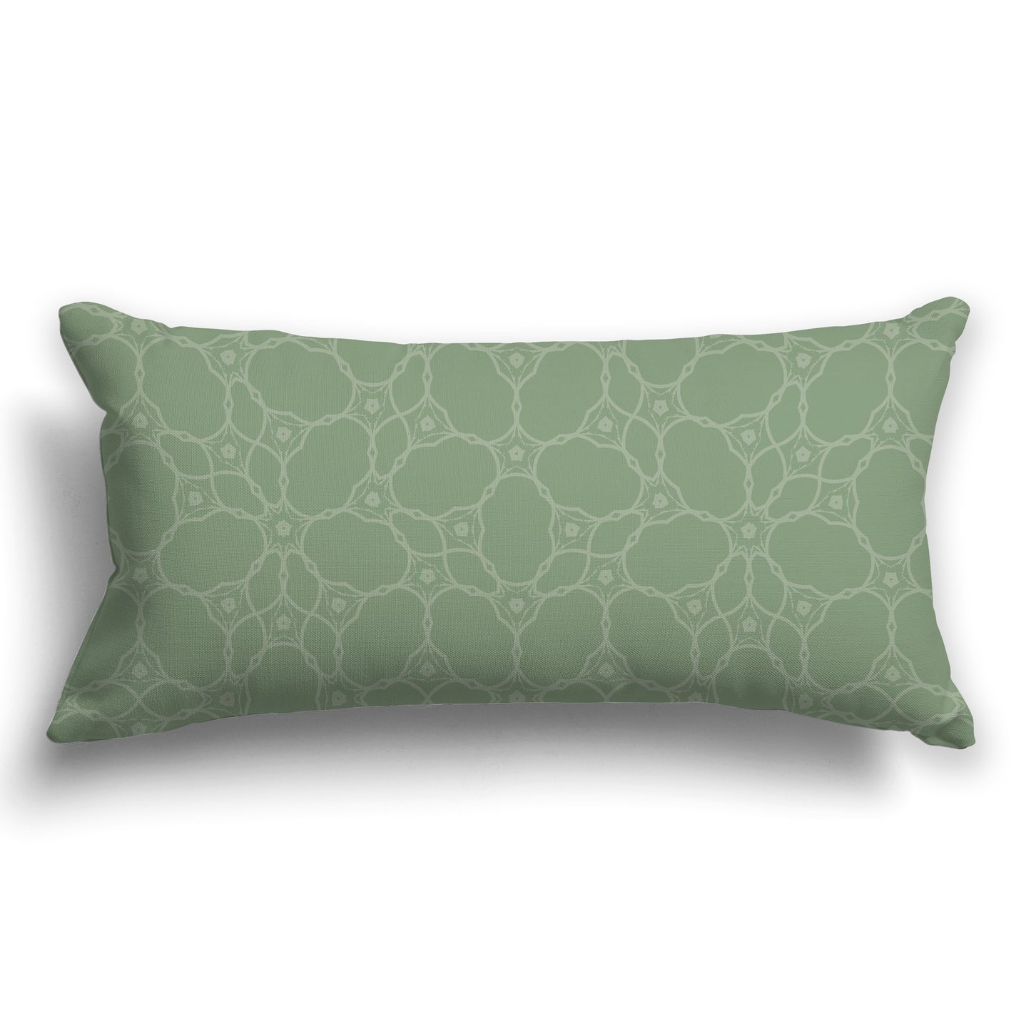 Throw Pillow with Two-tone Green Pattern on Both Sides, CAPC-1052-212
