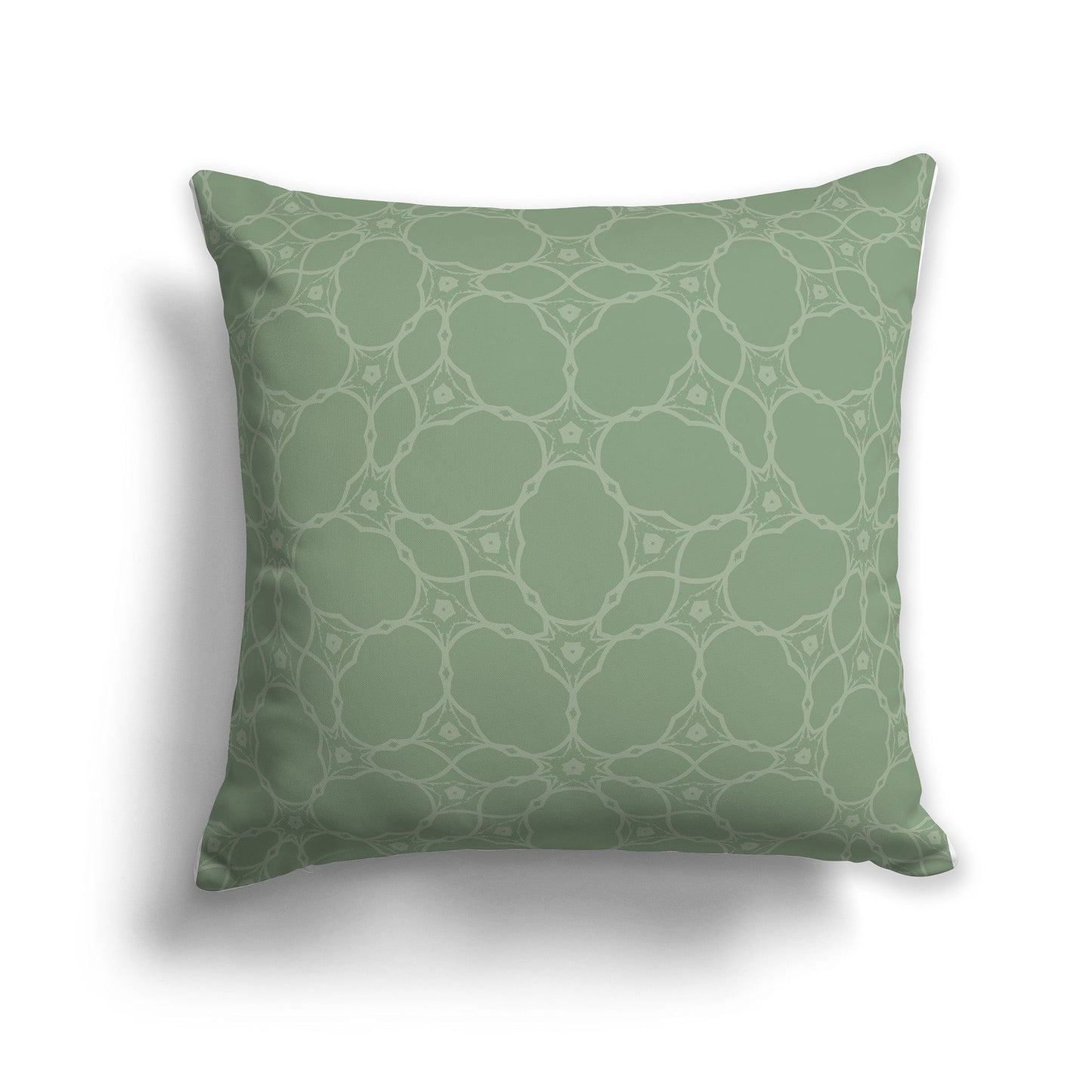Throw Pillow with Two-tone Green Pattern on Both Sides, CAPC-1052-212