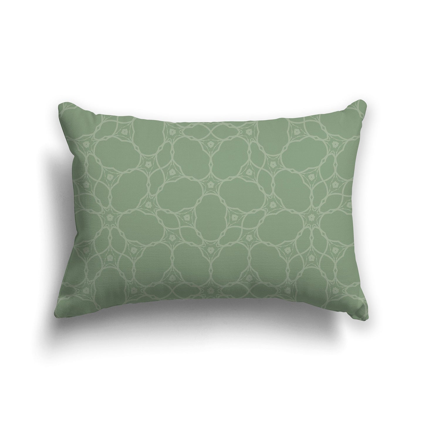Throw Pillow with Two-tone Green Pattern on Both Sides, CAPC-1052-212