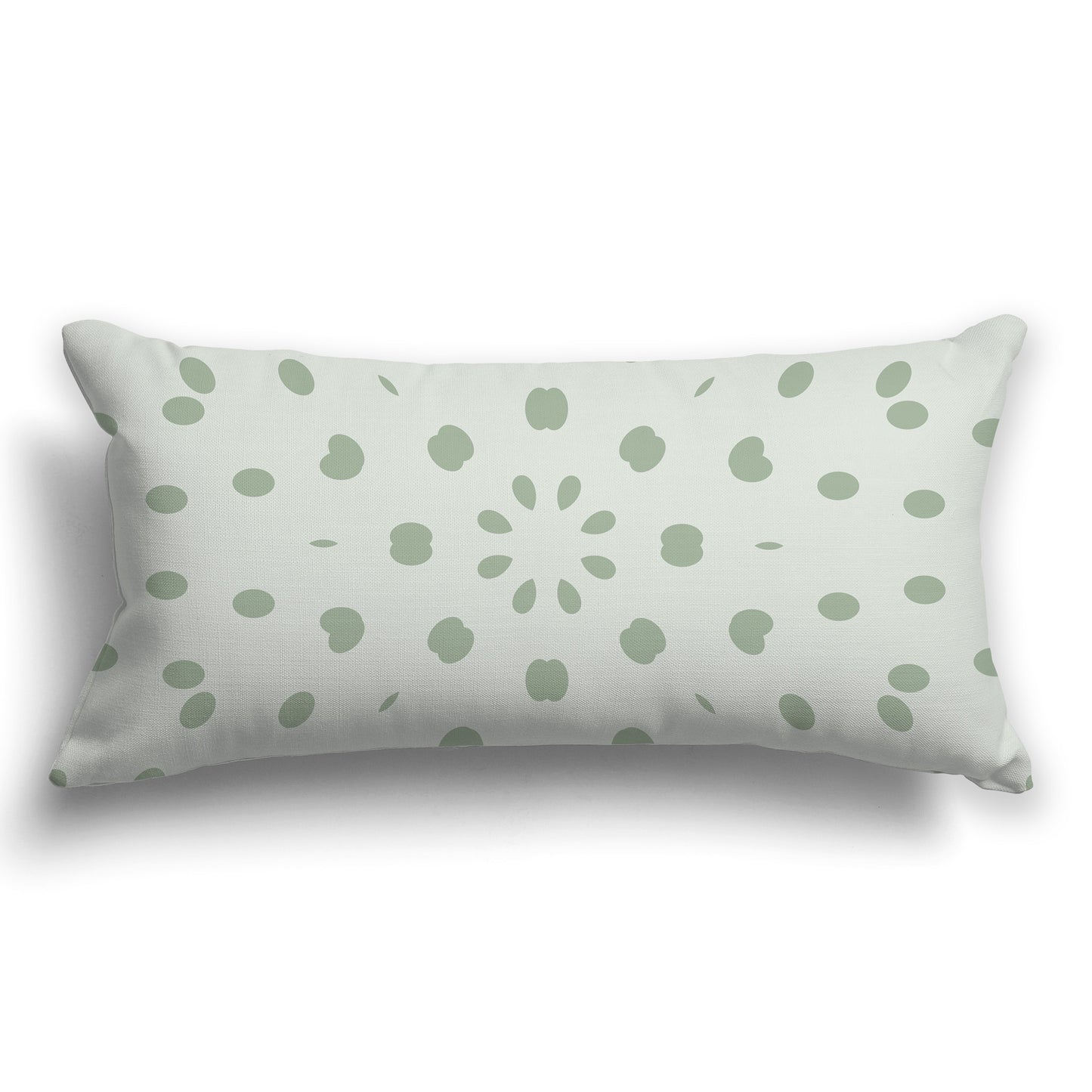 Throw Pillow with Two-tone Green Burst Pattern on Front, CAPC-1052-231