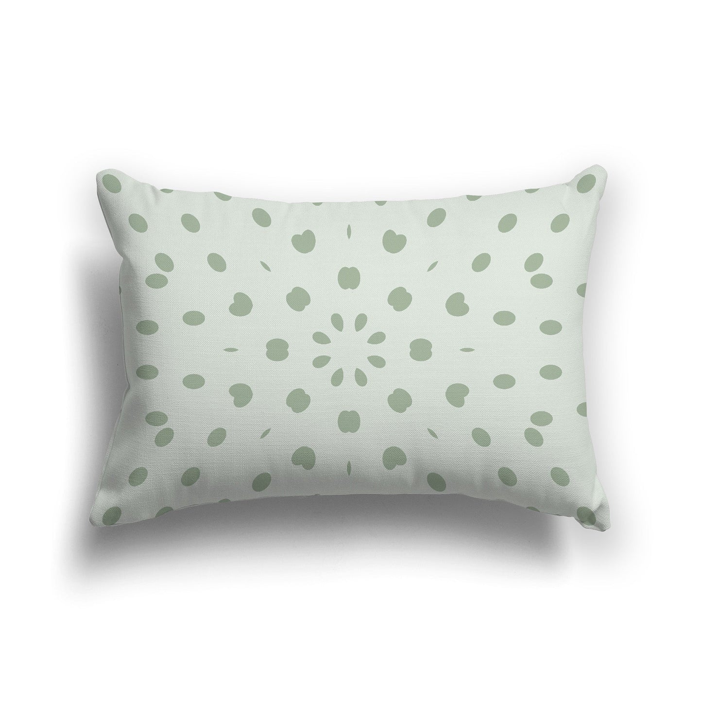 Throw Pillow with Two-tone Green Burst Pattern on Front, CAPC-1052-231