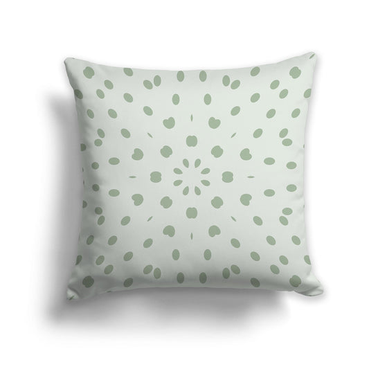 Throw Pillow with Two-tone Green Burst Pattern on Front, CAPC-1052-231