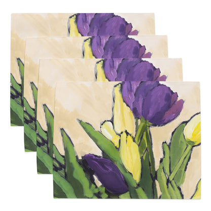 Placemat Set with Hand-painted Floral Print | CABF-1060
