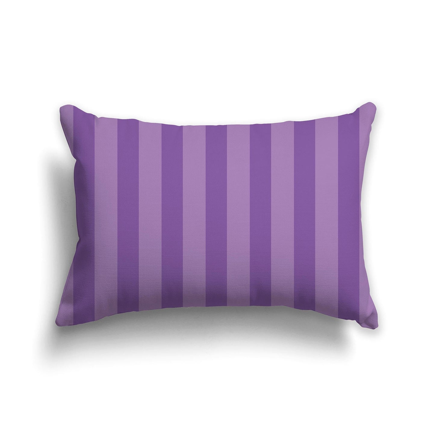 Throw Pillow with Two-tone Purple Bars on Front and Solid Medium Purple Back, CAPC-1061-051