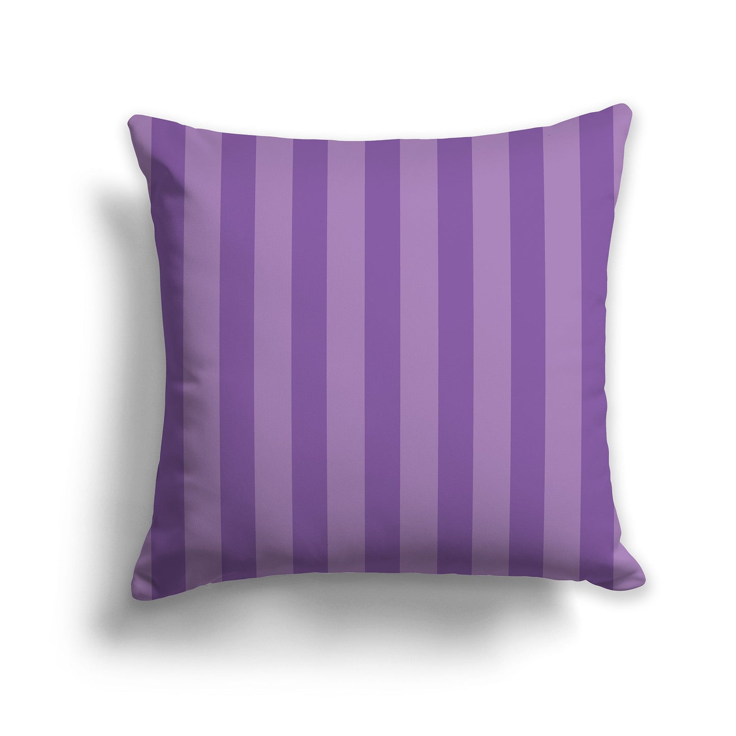 Throw Pillow with Two-tone Purple Bars on Front and Solid Medium Purple Back, CAPC-1061-051