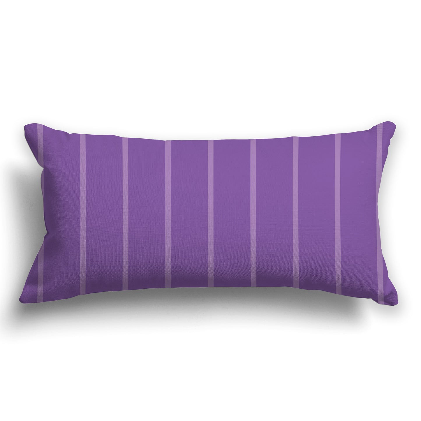 Purple Throw Pillow with Thin Medium Purple Stripes on Front and Solid Purple Back, CAPC-1061-062