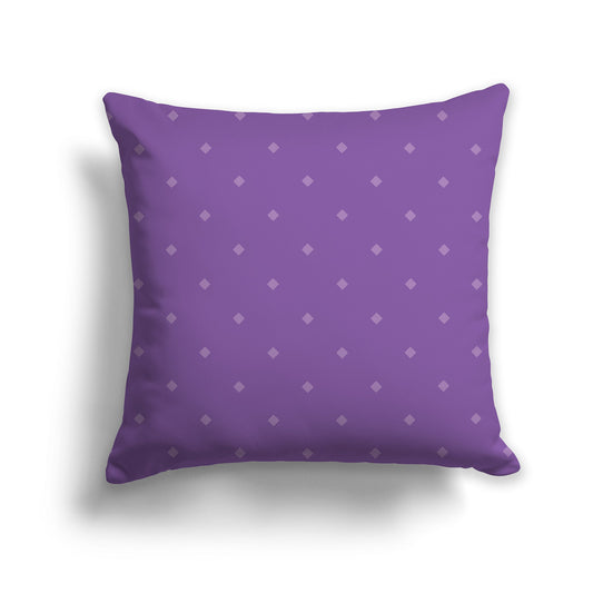 Purple Throw Pillow with Medium Purple Diamond Pattern on Front and Solid Purple Back, CAPC-1061-102