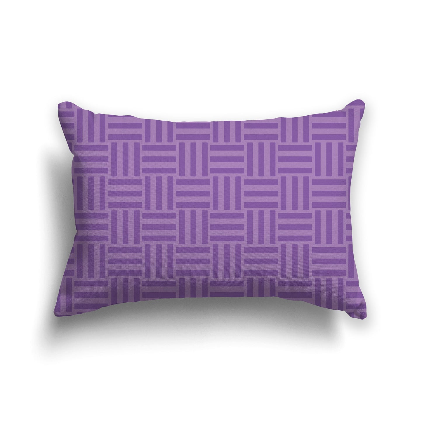 Throw Pillow with Two-tone Purple Basket Weave Pattern on Both Sides, CAPC-1061-141