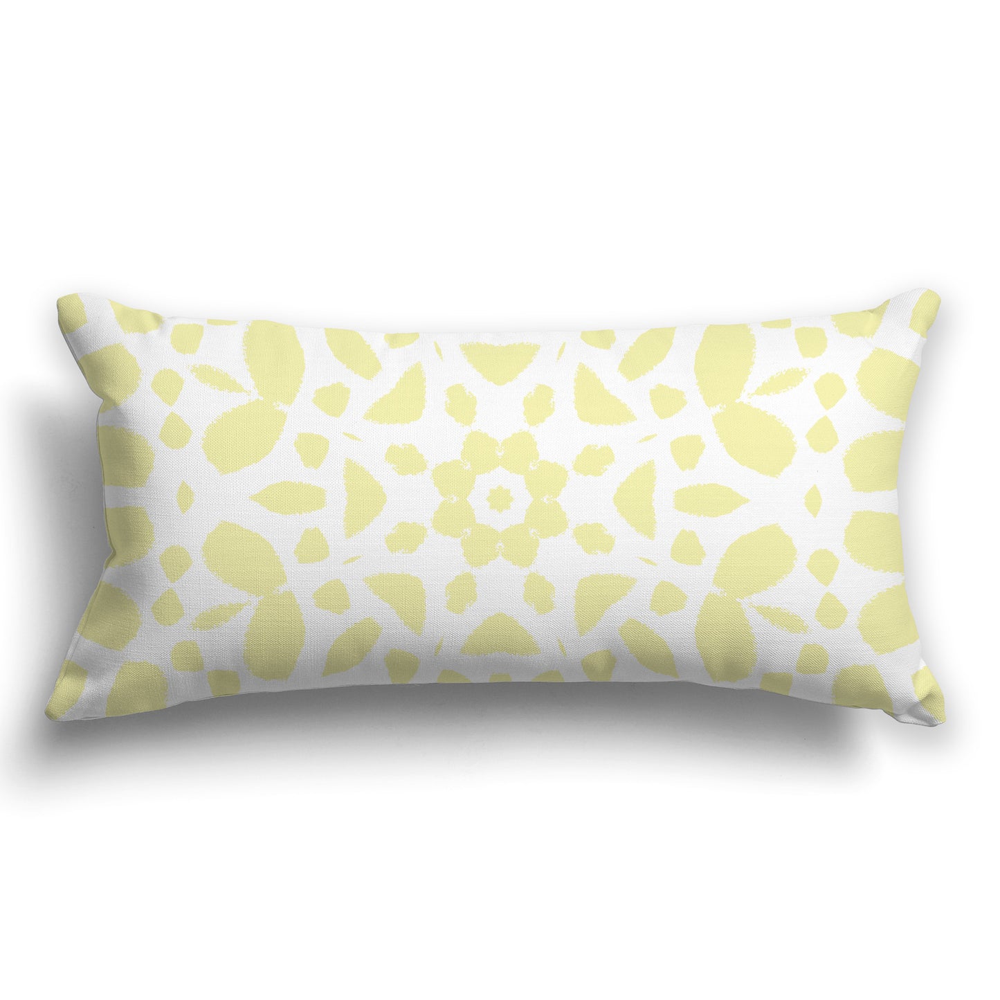 Throw Pillow with Yellow and White/Beige-white Circular Pattern on Both Sides, CAPC-1062-181