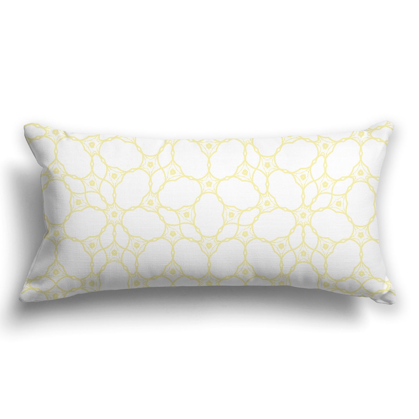 Throw Pillow with Yellow and White/Beige-white Pattern on Both Sides, CAPC-1062-211