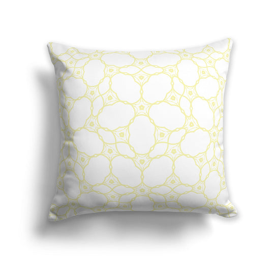 Throw Pillow with Yellow and White/Beige-white Pattern on Both Sides, CAPC-1062-211