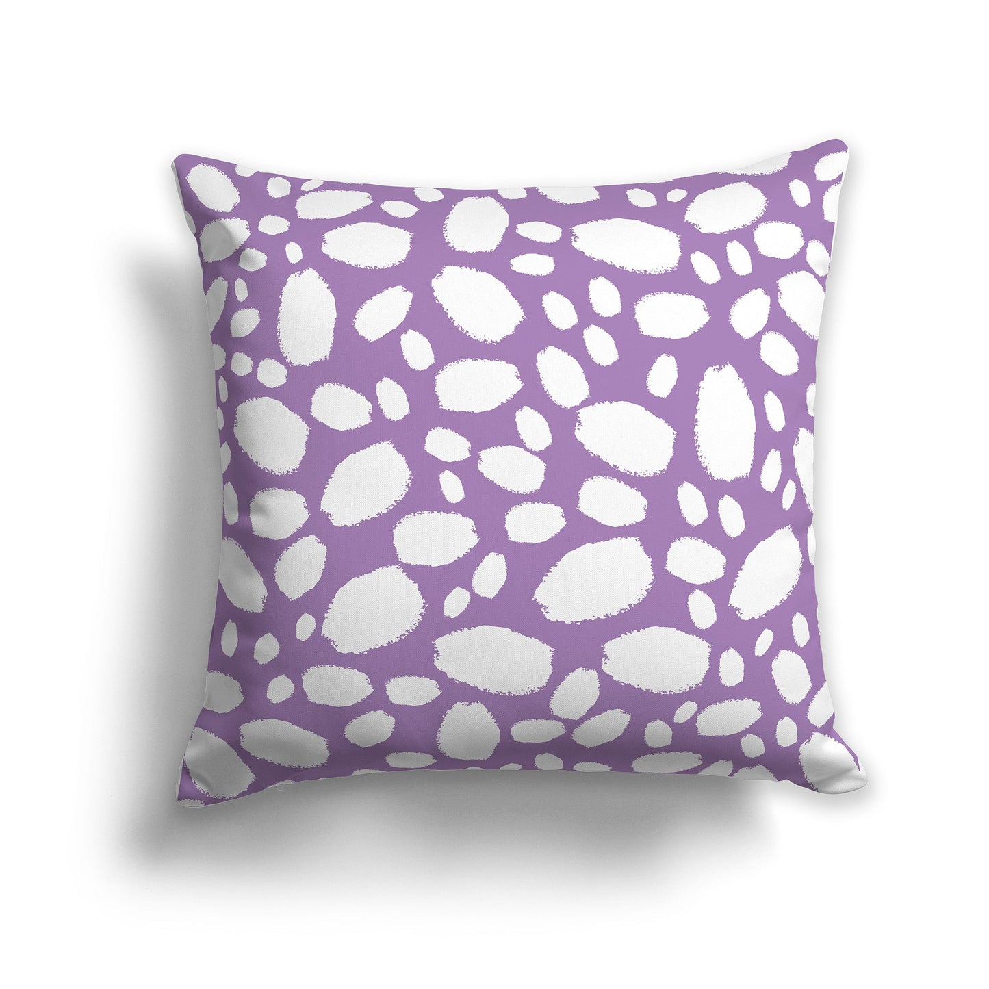 Purple Throw Pillow with White/Beige-white Paint Dabs on Both Sides, CAPC-1063-092