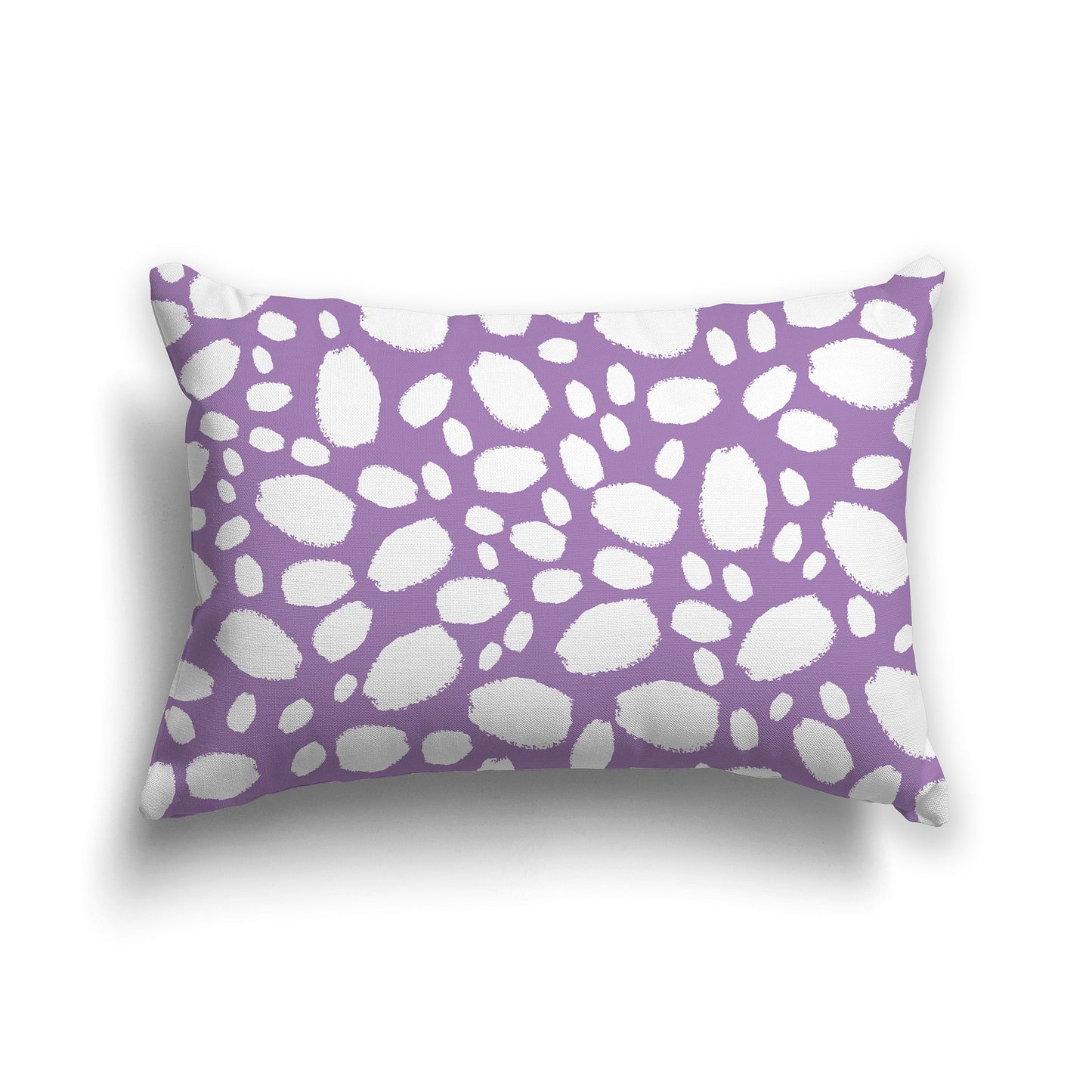 Purple Throw Pillow with White/Beige-white Paint Dabs on Both Sides, CAPC-1063-092