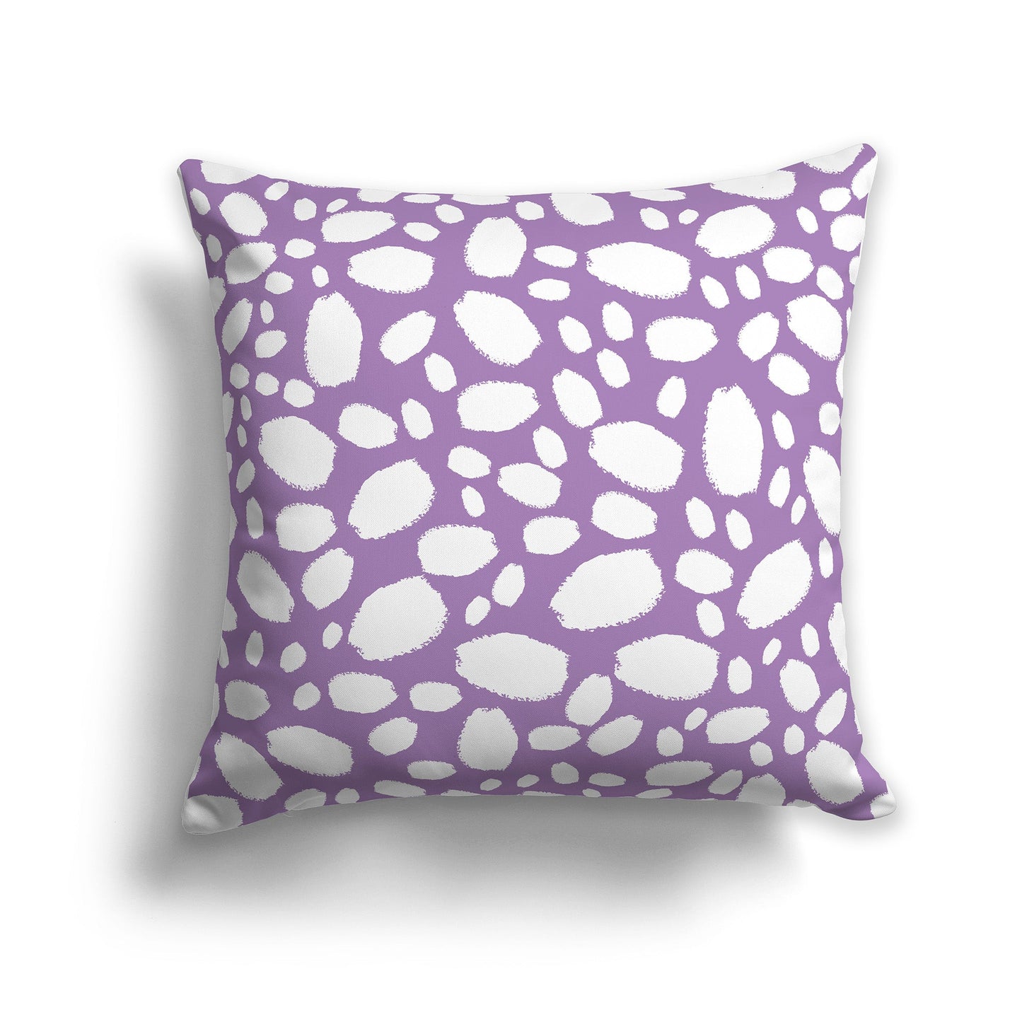 Purple Throw Pillow with White/Beige-white Paint Dabs on Both Sides, CAPC-1063-092