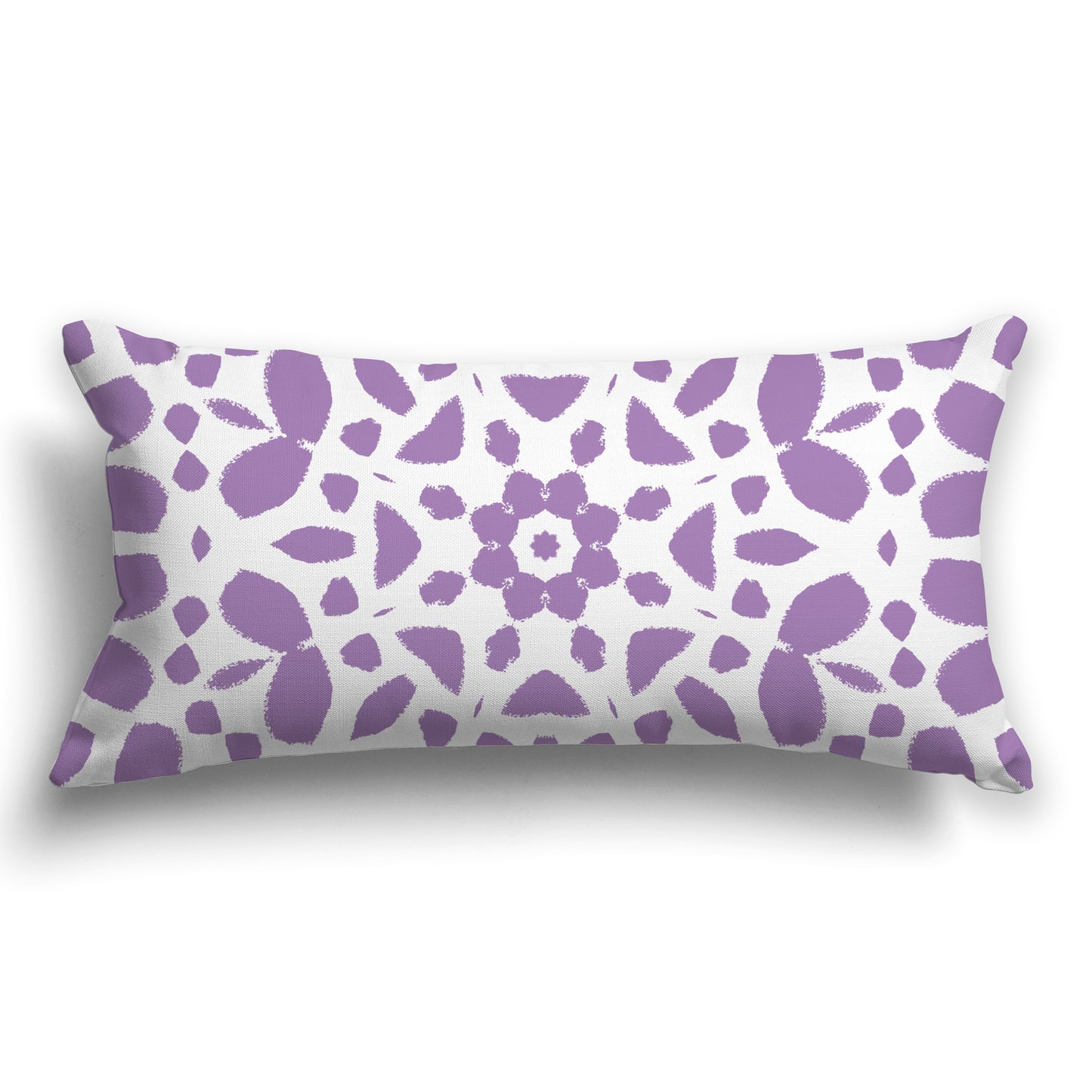 Throw Pillow with Purple and White/Beige-white Circular Pattern on Both Sides, CAPC-1063-181