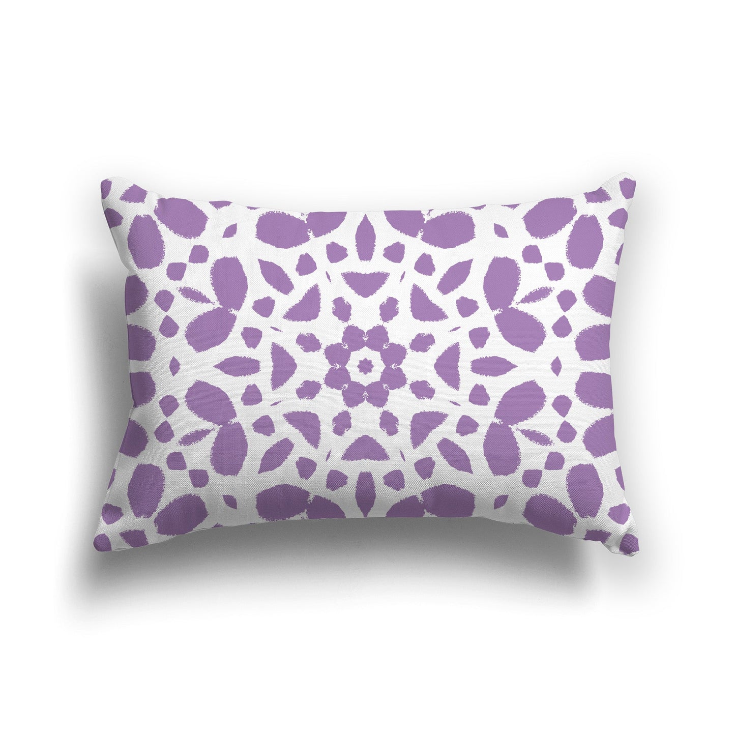 Throw Pillow with Purple and White/Beige-white Circular Pattern on Both Sides, CAPC-1063-181