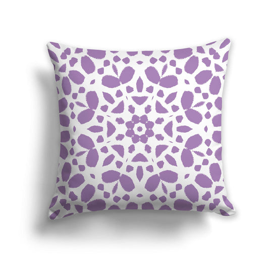 Throw Pillow with Purple and White/Beige-white Circular Pattern on Both Sides, CAPC-1063-181