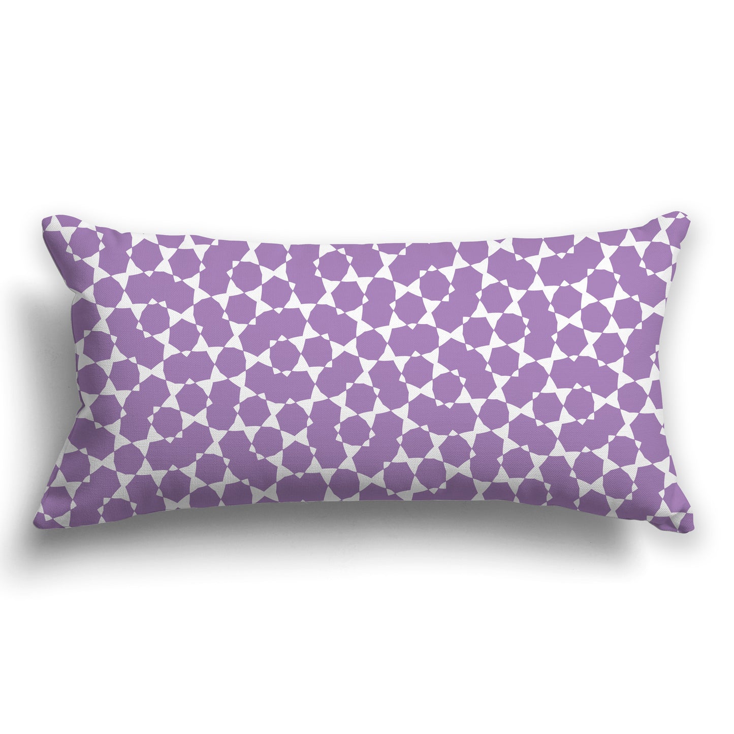 Throw Pillow with Purple and White/Beige-white Pattern on Both Sides, CAPC-1063-202