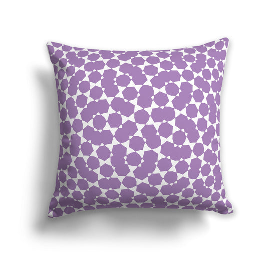 Throw Pillow with Purple and White/Beige-white Pattern on Both Sides, CAPC-1063-202