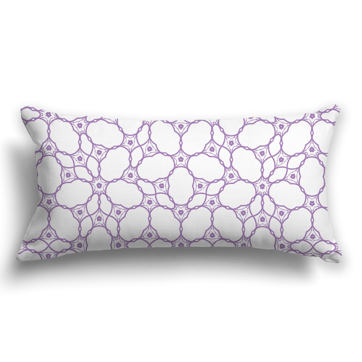 Throw Pillow with Purple and White/Beige-white Pattern on Both Sides, CAPC-1063-211