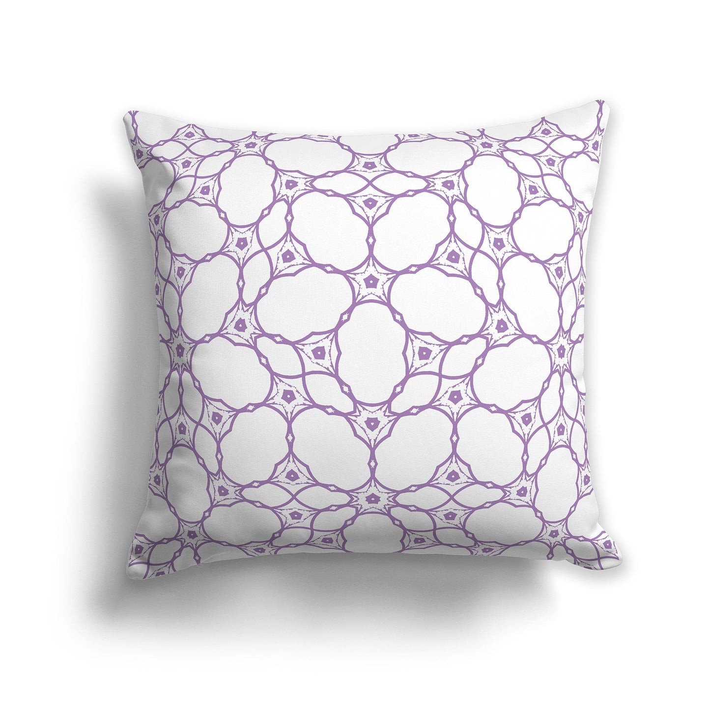 Throw Pillow with Purple and White/Beige-white Pattern on Both Sides, CAPC-1063-211