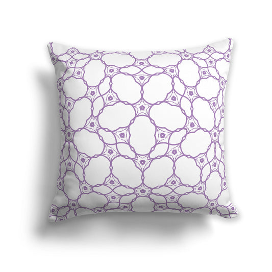 Throw Pillow with Purple and White/Beige-white Pattern on Both Sides, CAPC-1063-211