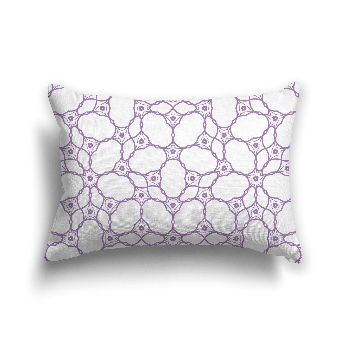 Throw Pillow with Purple and White/Beige-white Pattern on Both Sides, CAPC-1063-211