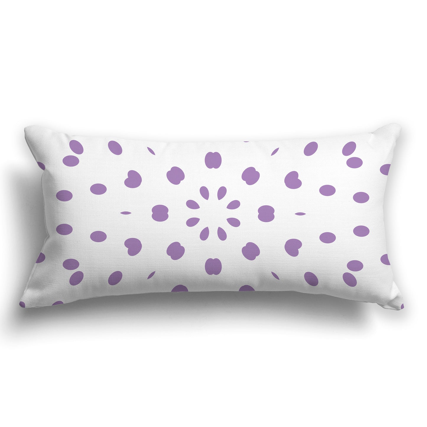 Throw Pillow with Purple and White/Beige-white Circular Pattern on Both Sides, CAPC-1063-231