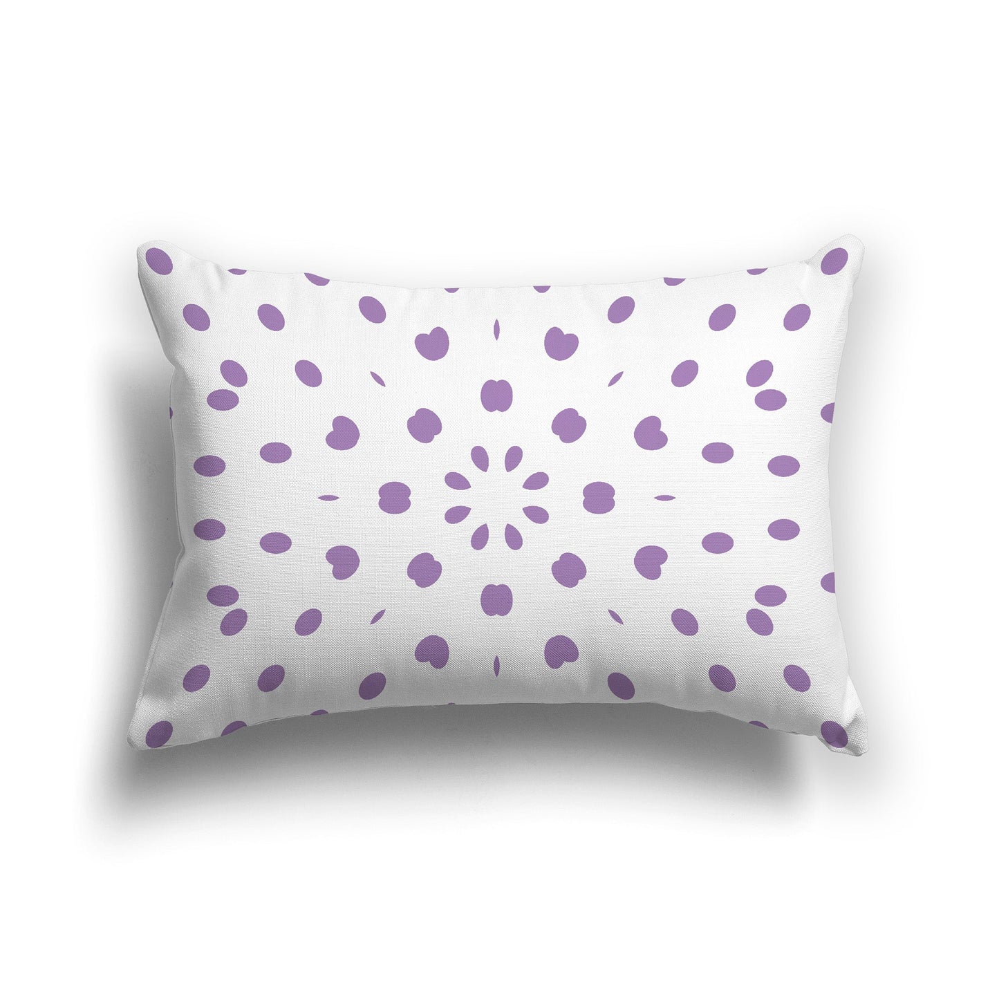Throw Pillow with Purple and White/Beige-white Circular Pattern on Both Sides, CAPC-1063-231