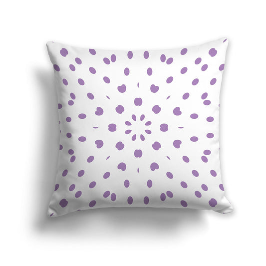 Throw Pillow with Purple and White/Beige-white Circular Pattern on Both Sides, CAPC-1063-231
