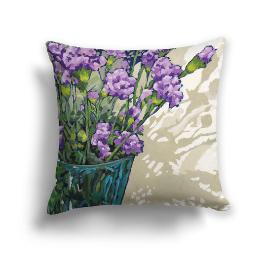 Mauve Carnations Fine Art Cushion Cover, CAPC-1070-1, 46 x 46 cm / 18 x 18 inches
