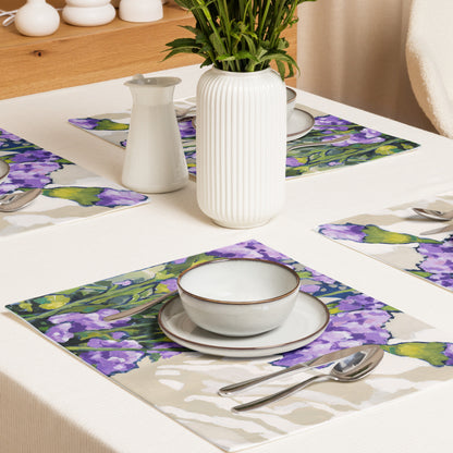 Placemat Set with Hand-painted Floral Print | CABF-1070