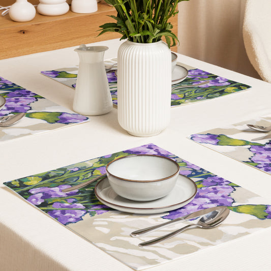 Placemat Set with Hand-painted Floral Print | CABF-1070