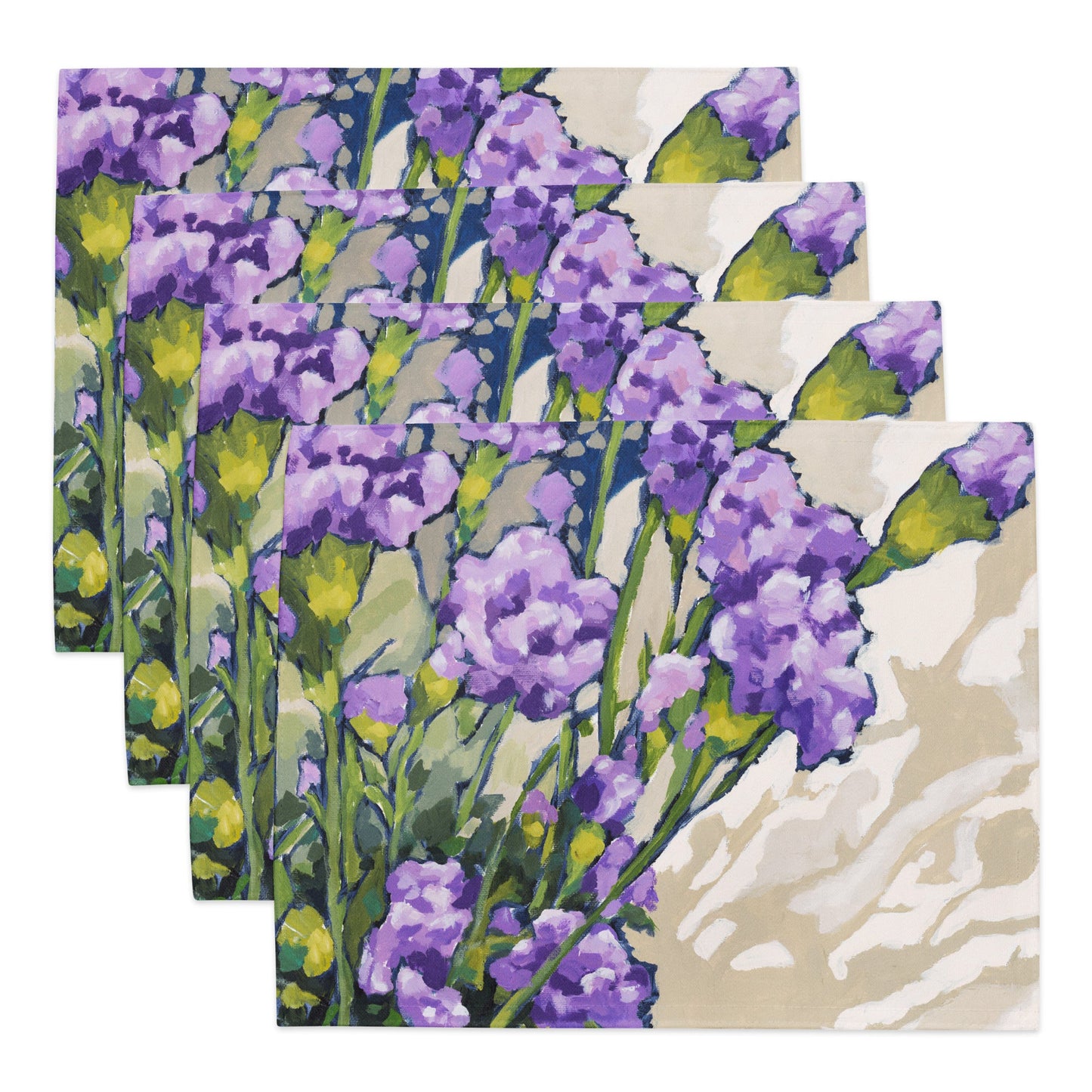 Mauve Carnations Ceramic Mug & Polyester Placemat 8-Pc Bundle (Service for 4) | CABF-LM-1070