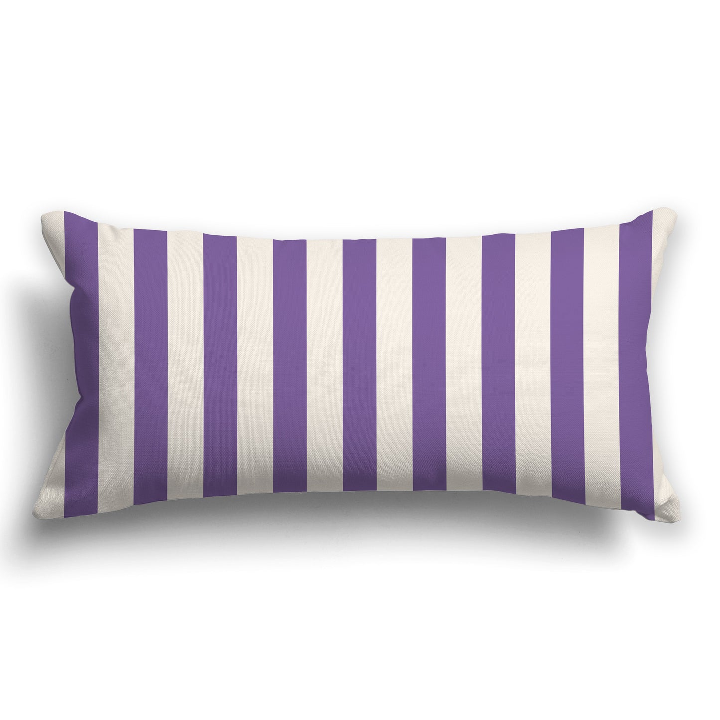 Beige Throw Pillow with Purple Vertical Bars on Front, CAPC-1071-051