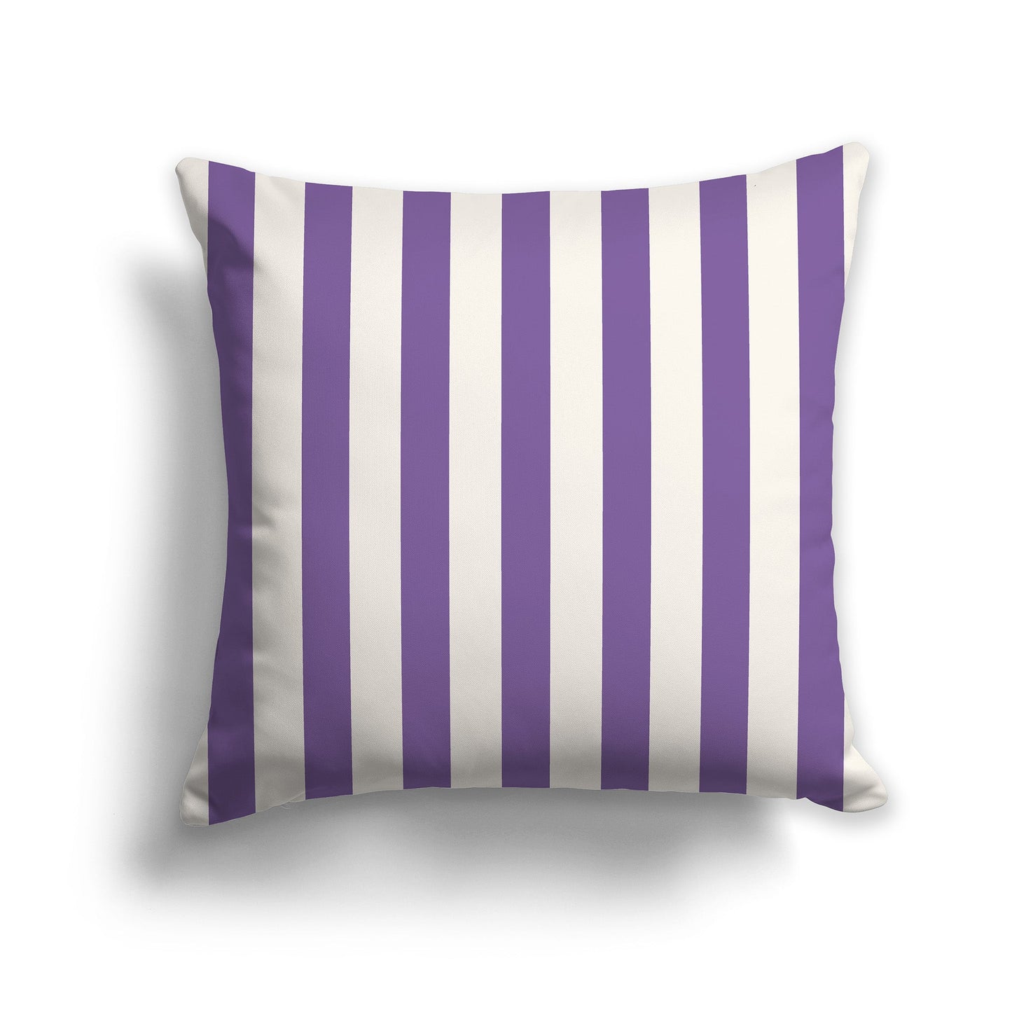 Beige Throw Pillow with Purple Vertical Bars on Front, CAPC-1071-051