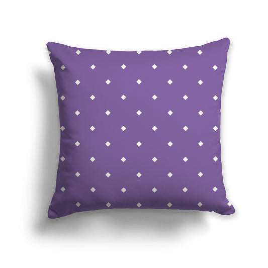 Purple Throw Pillow with Medium Purple Diamond Pattern on Front and Solid Purple Back, CAPC-1071-102