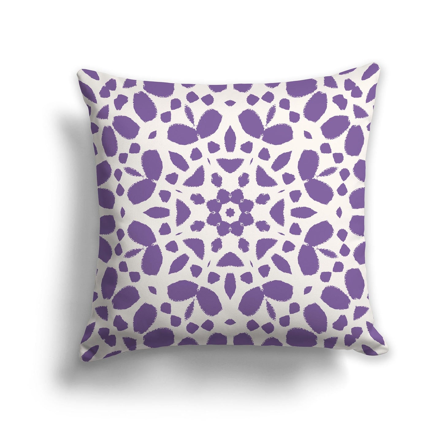 Throw Pillow with Purple and Beige Circular Pattern on Both Sides, CAPC-1071-181