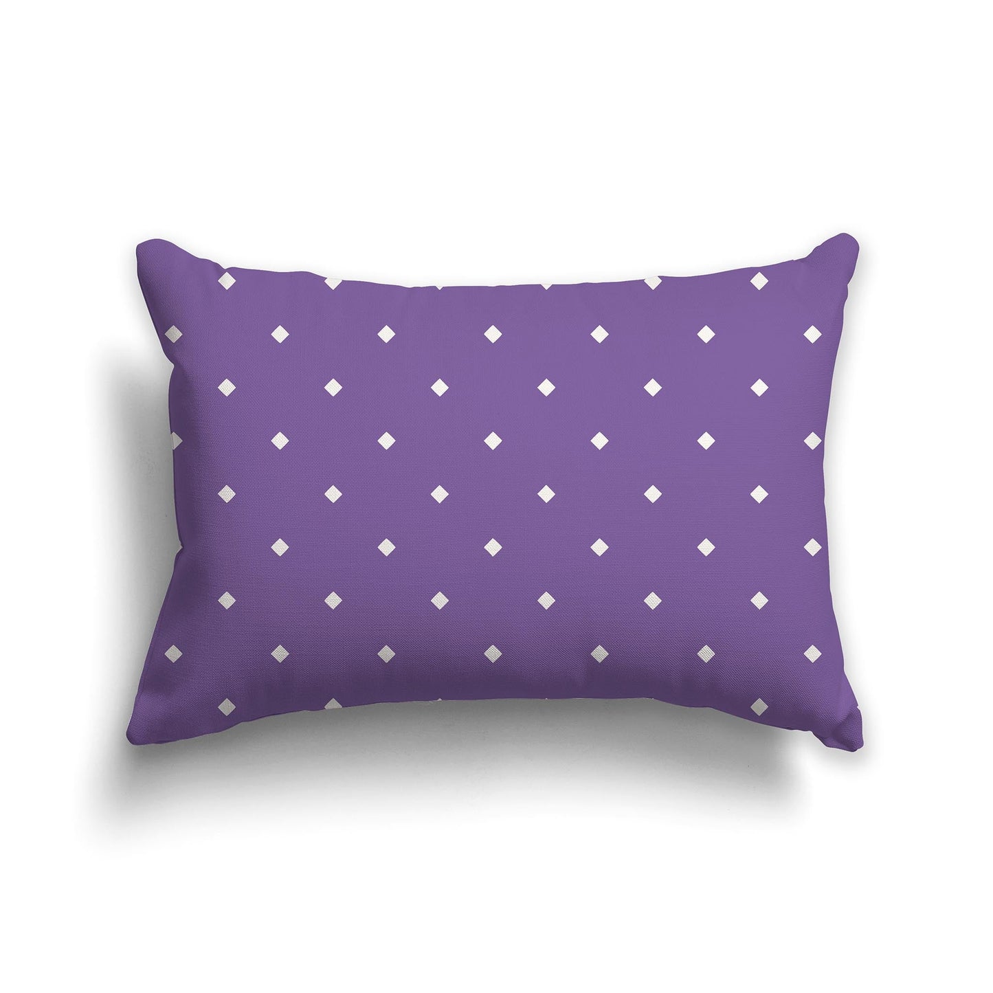 Purple Throw Pillow with Purple Diamond Pattern on Front and Solid Purple Back, CAPC-1072-102