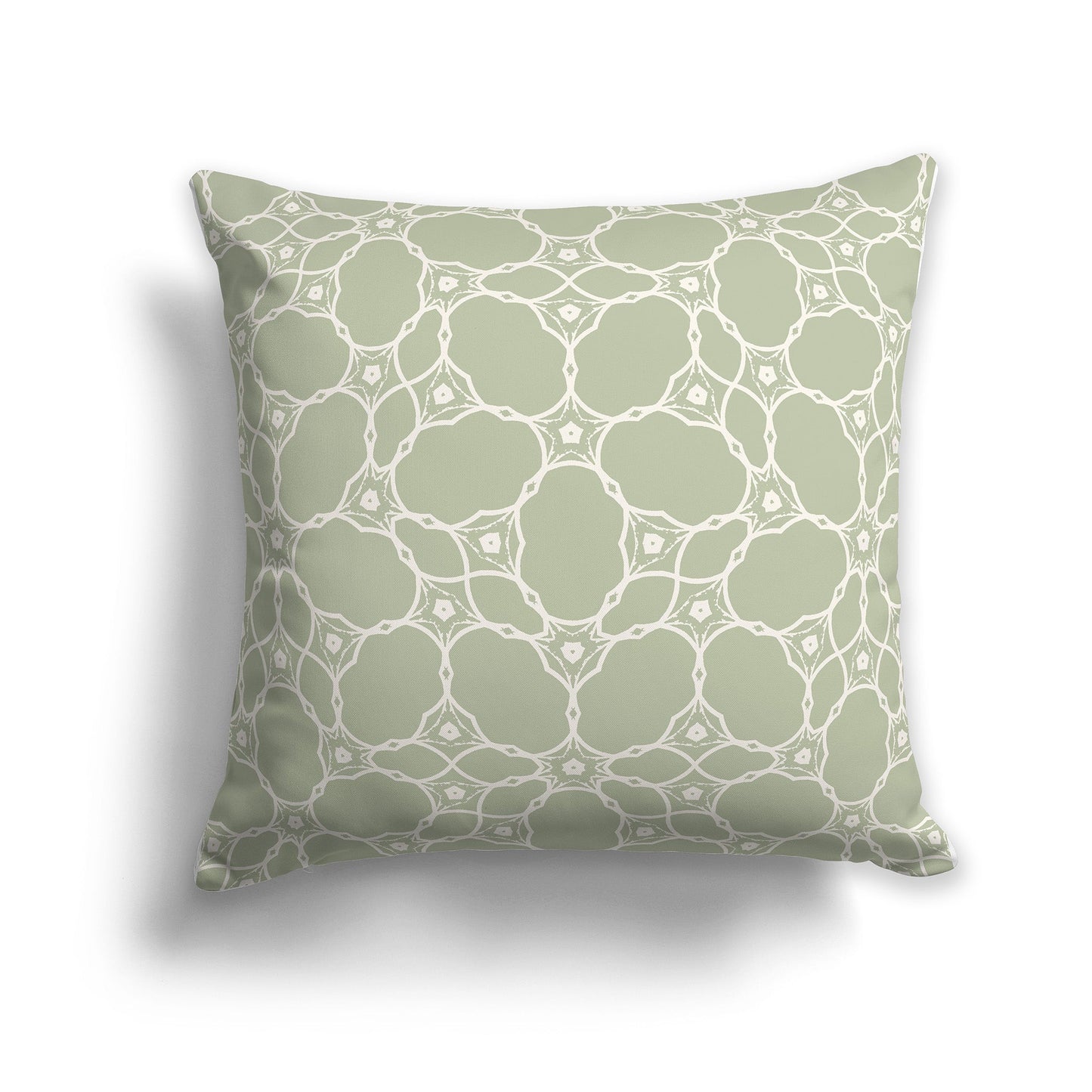 Throw Pillow with Green and Beige Pattern on Both Sides, CAPC-1072-212