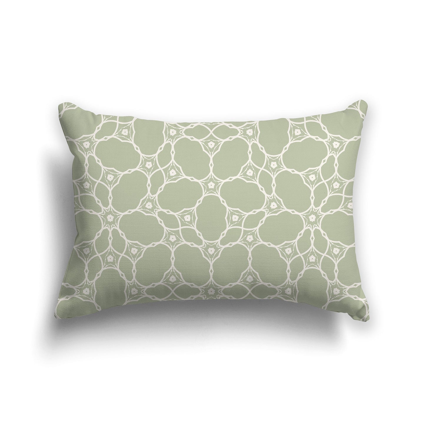 Throw Pillow with Green and Beige Pattern on Both Sides, CAPC-1072-212