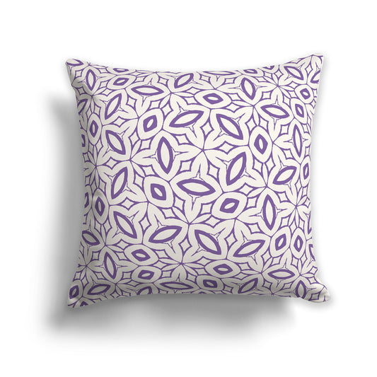 Beige Throw Pillow with Purple Leaf-life Pattern on Both Sides, CAPC-1072-221