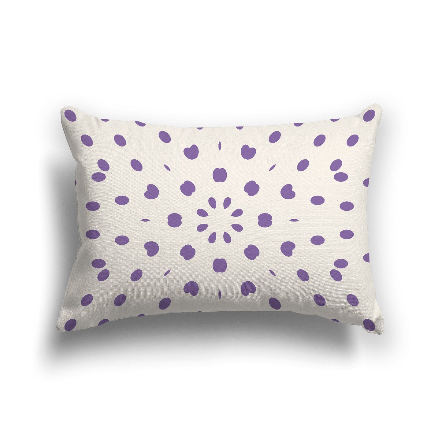 Throw Pillow with Purple and Beige Circular Pattern on Both Sides, CAPC-1072-231