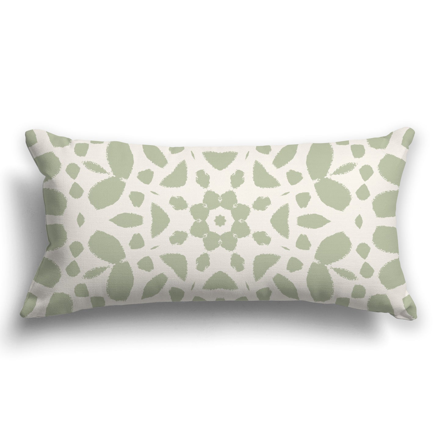 Throw Pillow with Green and Beige Circular Pattern on Both Sides, CAPC-1073-181