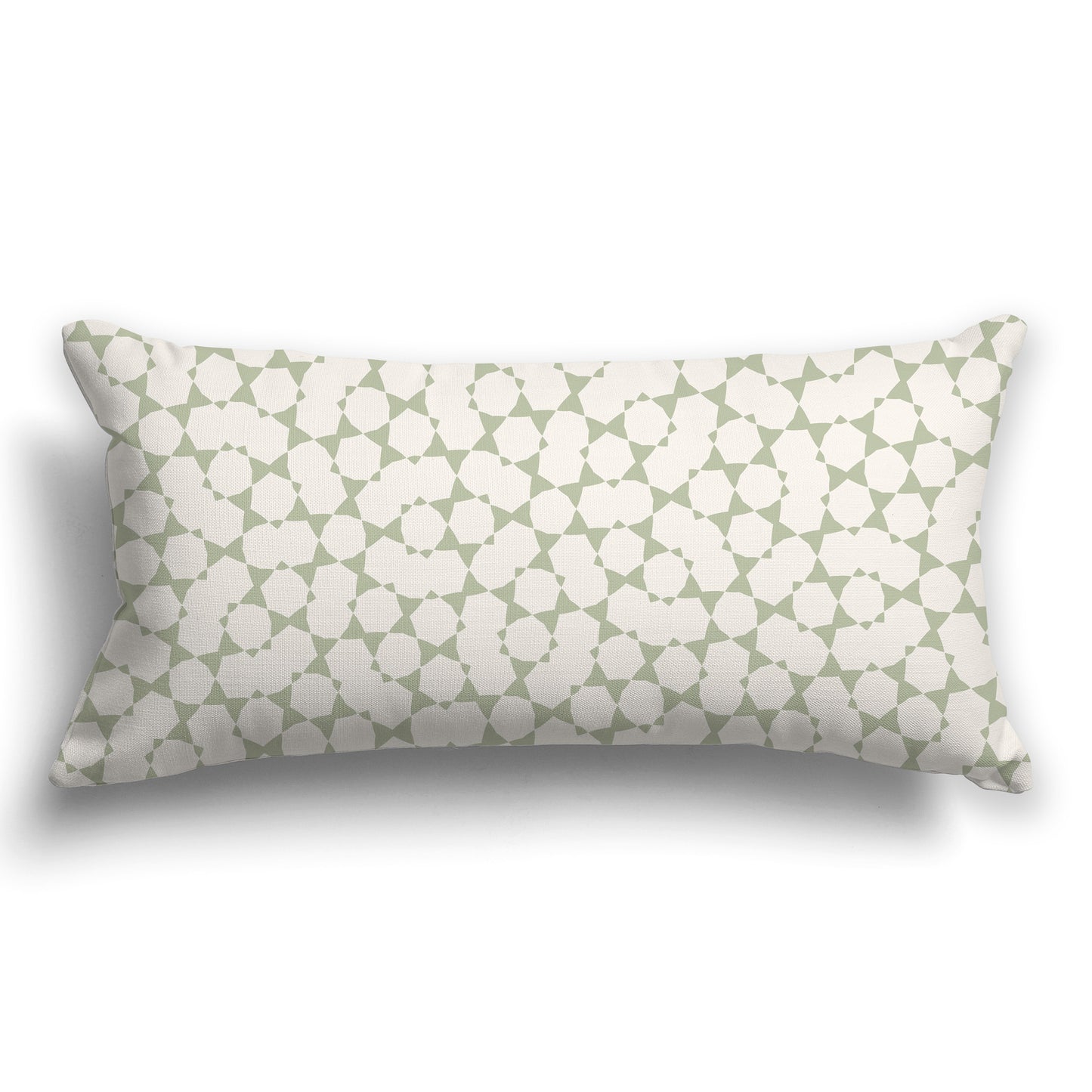 Throw Pillow with Green and Beige Pattern on Both Sides, CAPC-1073-201