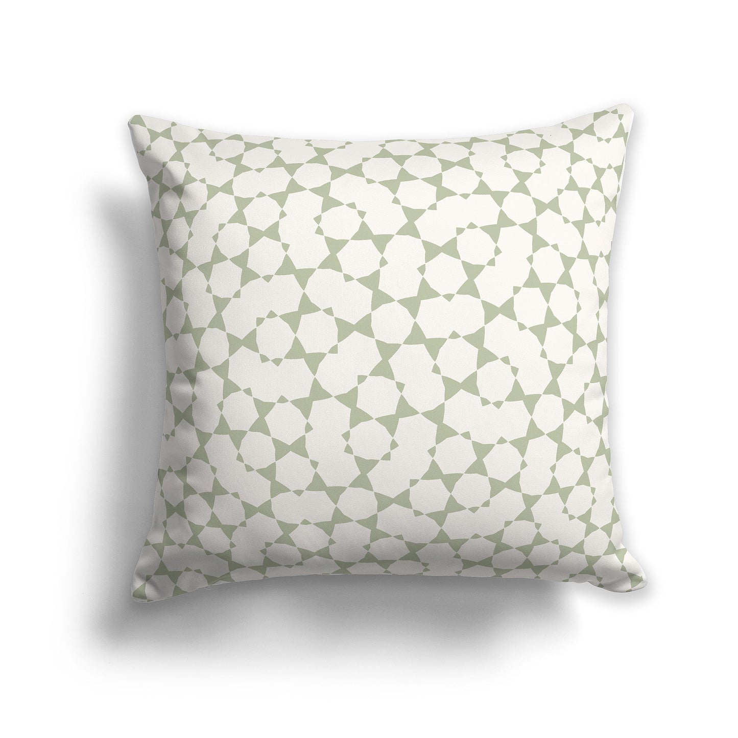 Throw Pillow with Green and Beige Pattern on Both Sides, CAPC-1073-201