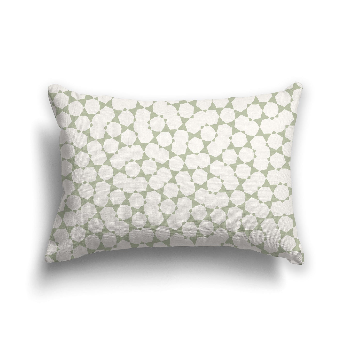 Throw Pillow with Green and Beige Pattern on Both Sides, CAPC-1073-201